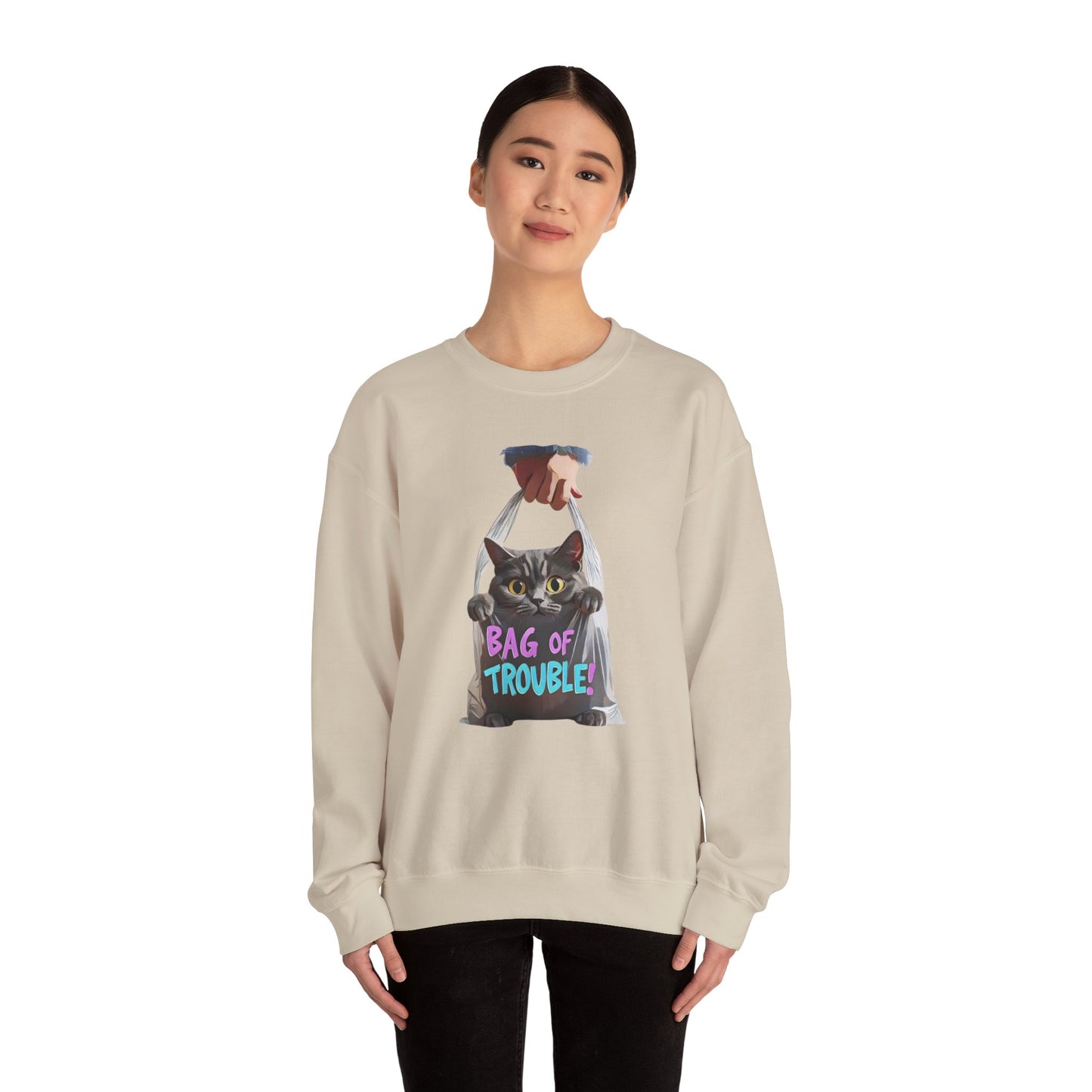 Bag of trouble Unisex Heavy Blend™ Crewneck Sweatshirt - StyleMZ - Stylemz