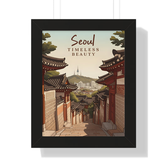 Korea -  Seoul Timeless beauty Framed Vertical Poster  - StyleMZ