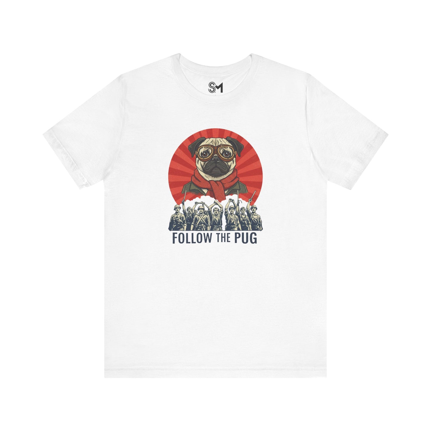 Follow the pug Unisex Jersey Short Sleeve Tee