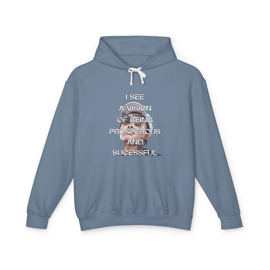 StyleMZ -  I see a vision Unisex Lightweight Hooded Sweatshirt  - StyleMZ