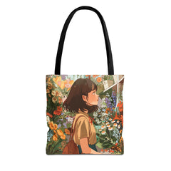 Korea -  Girl and Flower Shop Tote Bag (AOP)  - StyleMZ