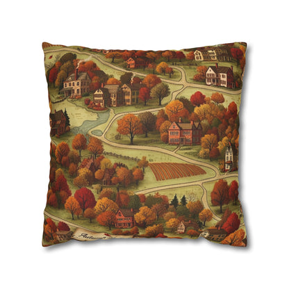 Map of Memories II Spun Polyester Square Pillowcase - StyleMZ