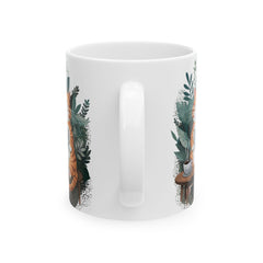 Taza de cerámica con diseño de gato y café de Corea (11 oz, 15 oz) - StyleMZ 