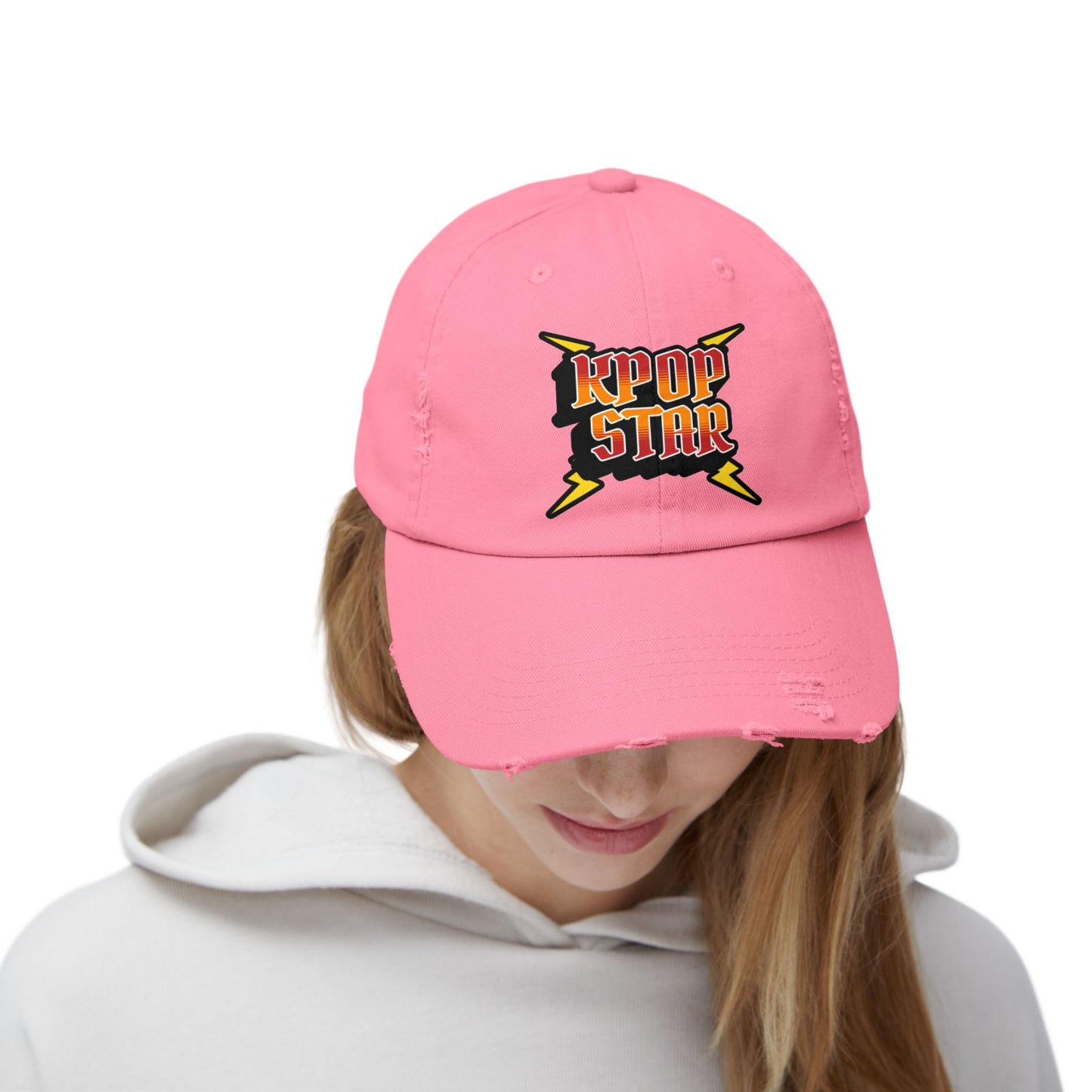 Korea -  KPOP Star Unisex Distressed Cap  - StyleMZ