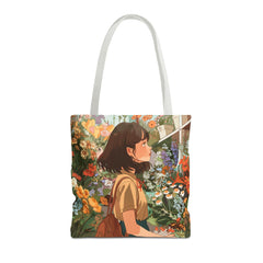 Corea - Bolso de mano con diseño de niña y floristería (AOP) - StyleMZ 