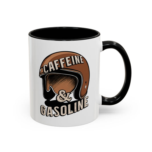 Caffein $ Gasoline Accent Coffee Mug (11, 15oz) - StyleMZ - Stylemz