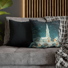 Peaceful night shimmering light Faux Suede Square Pillowcase - StyleMZ