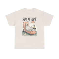 Stay at home Unisex Heavy Cotton Tee  - StyleMZ