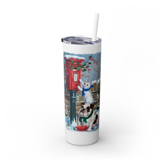 At the postbox Skinny Tumbler with Straw, 20oz - StyleMZ