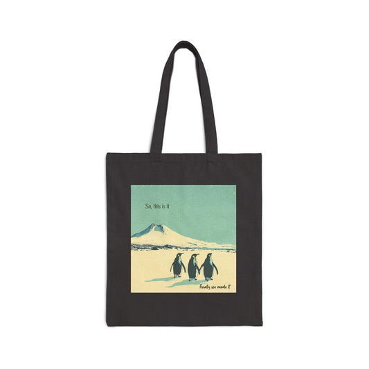 Korea -  Finally we made it Cotton Canvas Tote Bag  - StyleMZ