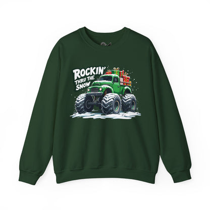 ROCKIN' THRU THE SNOW Unisex Heavy Blend™ Crewneck Sweatshirt - StyleMZ