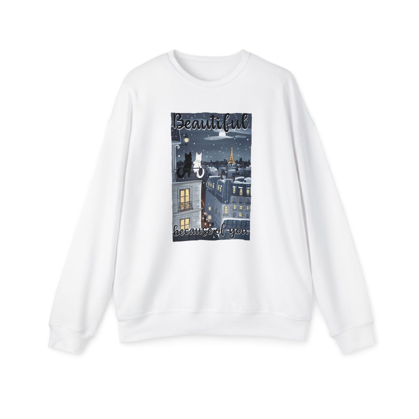 Korea -  Beautiful because of you Unisex Drop Shoulder Sweatshirt  - StyleMZ