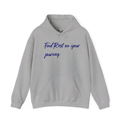 Find Rest on the Journey Unisex Heavy Blend™ Hooded Sweatshirt - StyleMZ