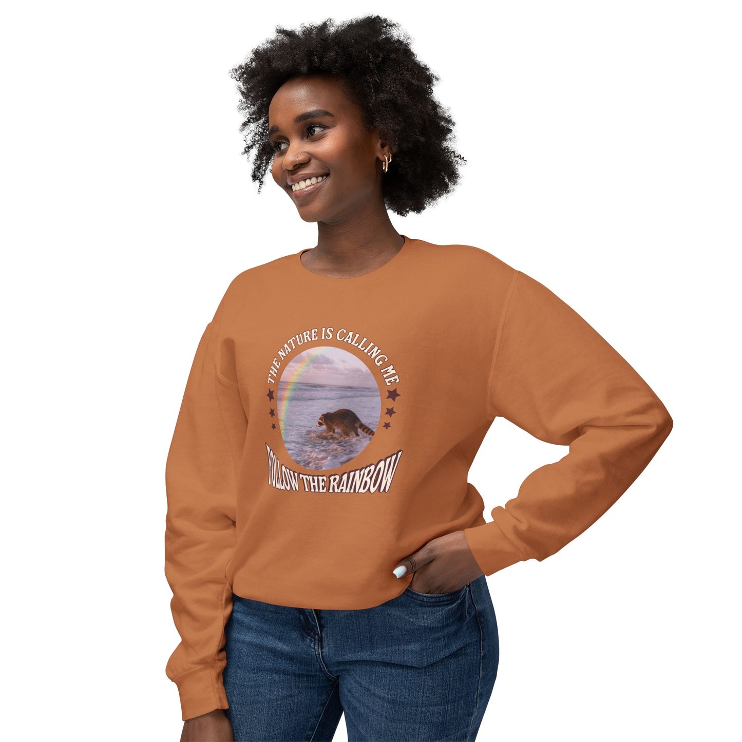 Korea -  Nature is calling me Unisex Lightweight Crewneck Sweatshirt  - StyleMZ