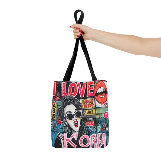 Corea - Bolso de mano "Me encanta Corea" (AOP) - StyleMZ 