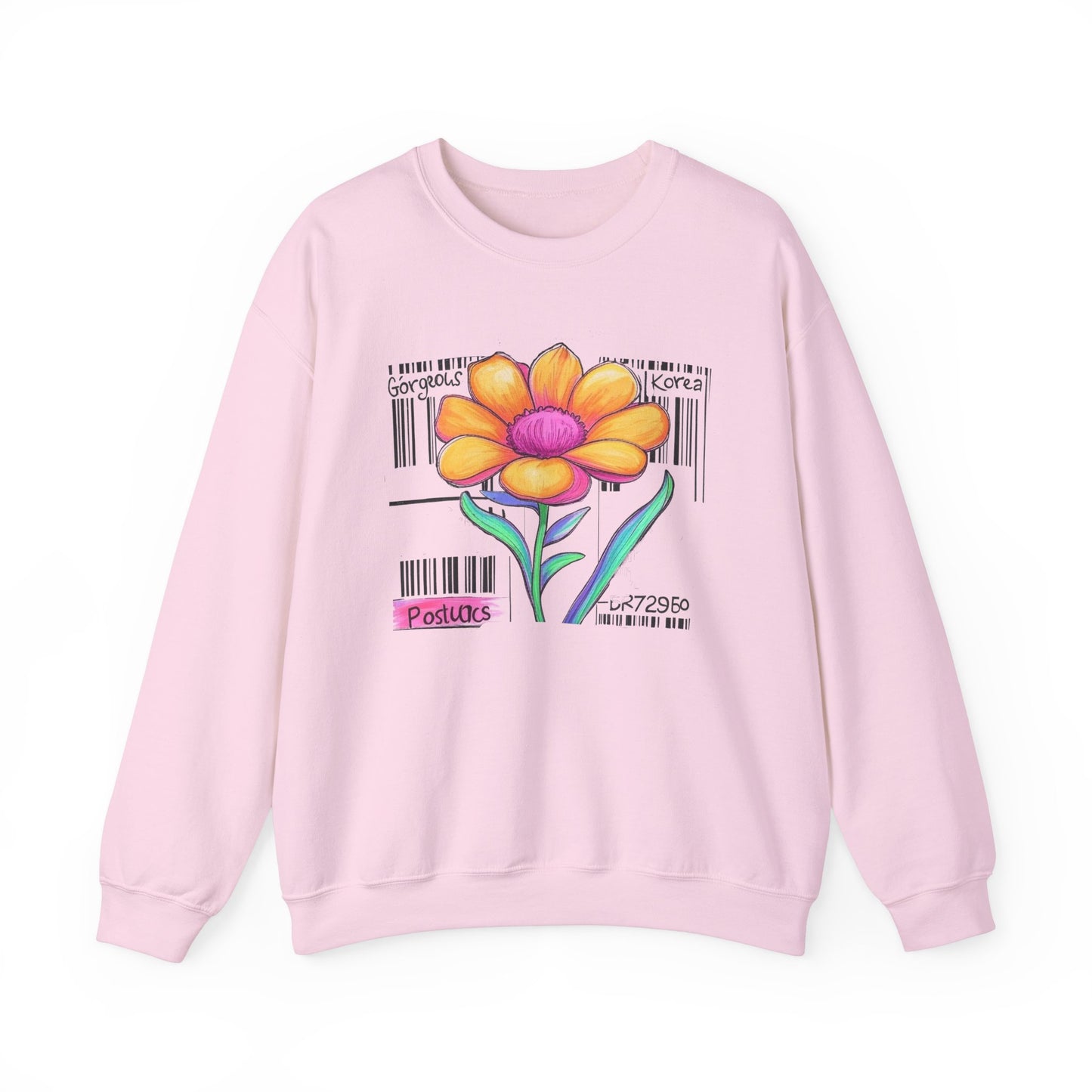 Gorgeous Flower Graphic Sweatshirt Unisex Crewneck All Seasons