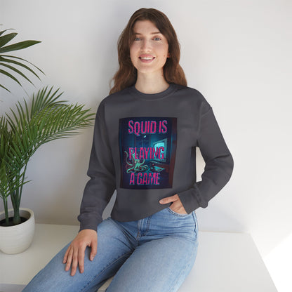 Squid is playing a game Unisex Heavy Blend™ Crewneck Sweatshirt - StyleMZ