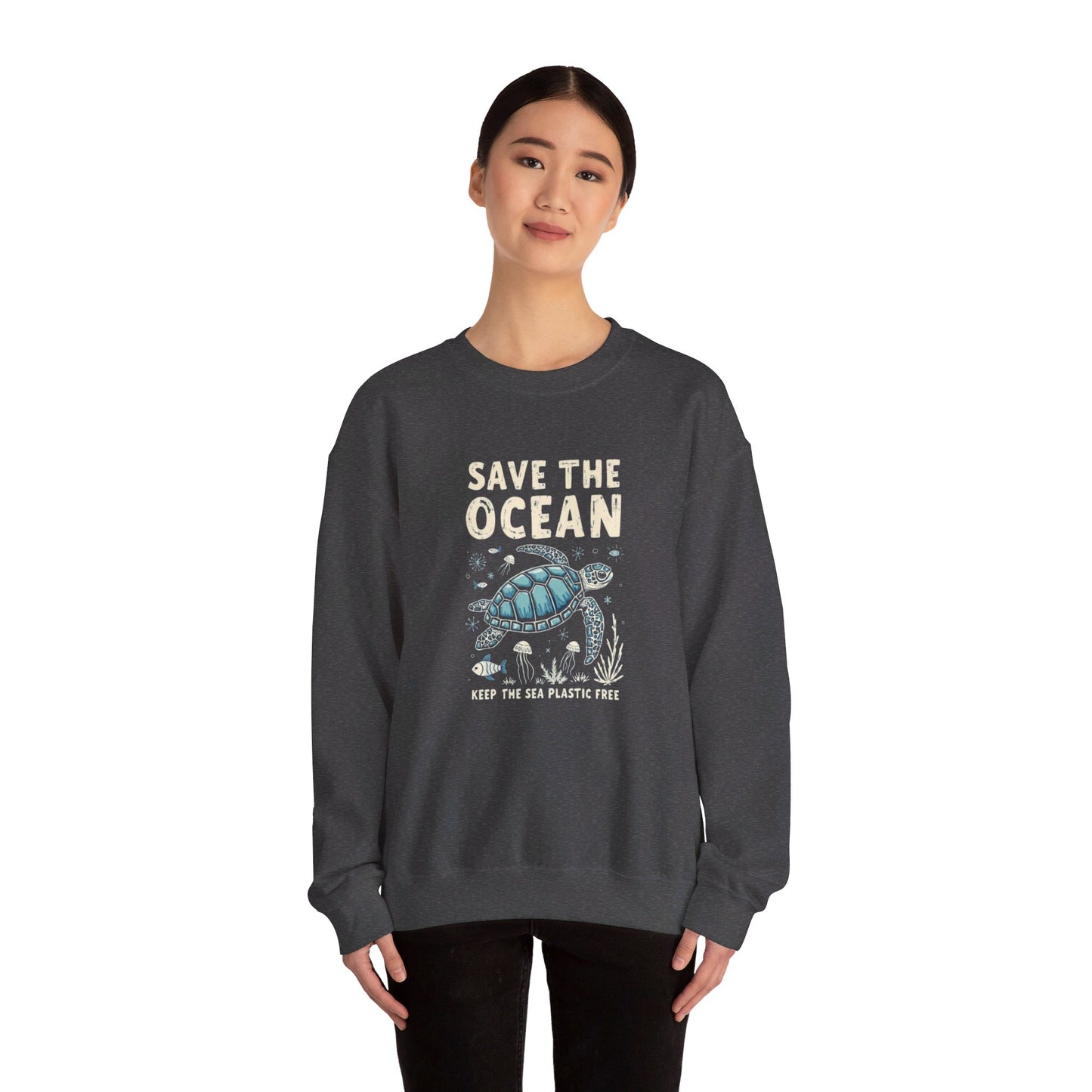 Korea -  Save the Ocean Unisex Heavy Blend™ Crewneck Sweatshirt  - StyleMZ