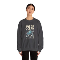 Corea - Sudadera unisex de cuello redondo Heavy Blend™ Save the Ocean - StyleMZ 