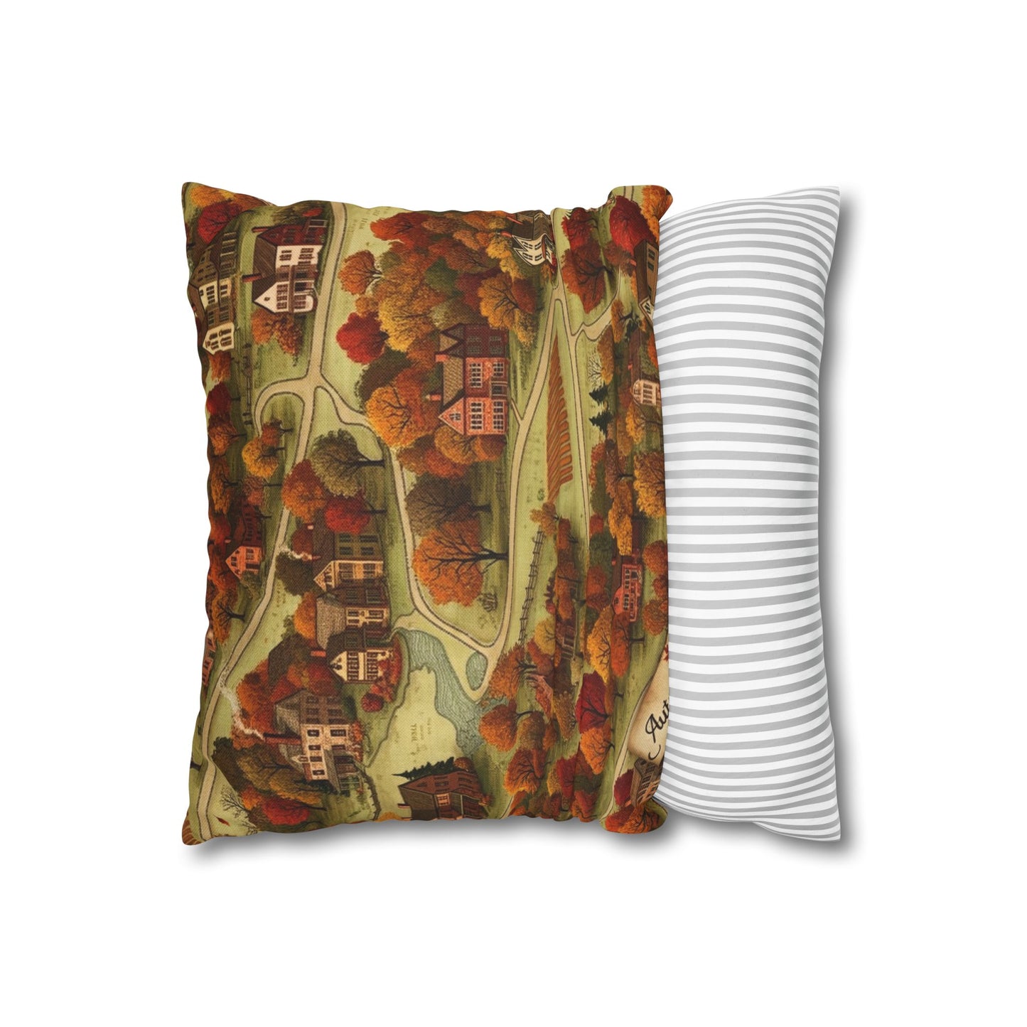 Map of Memories II Spun Polyester Square Pillowcase - StyleMZ