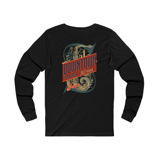 Korea -  Downtown Jazz House Unisex Jersey Long Sleeve Tee  - StyleMZ