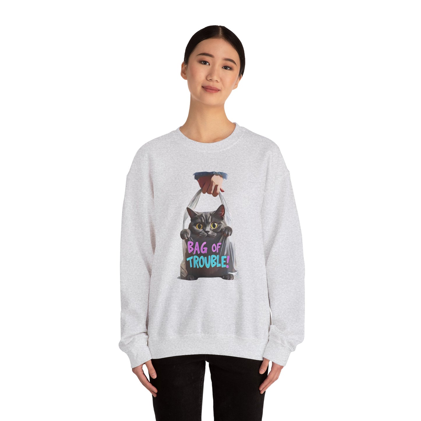 Bag of trouble Unisex Heavy Blend™ Crewneck Sweatshirt - StyleMZ - Stylemz