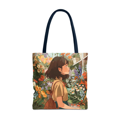 Girl and Flower Shop Tote Bag (AOP) - StyleMZ