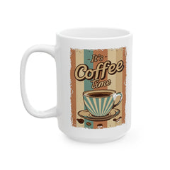 Taza de cerámica "Corea, es hora del café" (11 oz, 15 oz) - StyleMZ 