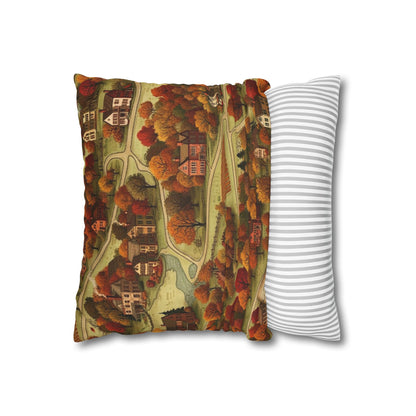 Map of Memories II Spun Polyester Square Pillowcase - StyleMZ