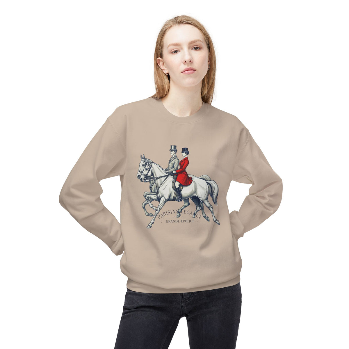 StyleMZ -  Grande Époque Unisex Midweight Softstyle Fleece Crewneck Sweatshirt  - StyleMZ