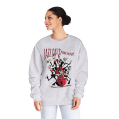 Korea -  Jazz cat's groove Unisex NuBlend® Crewneck Sweatshirt  - StyleMZ