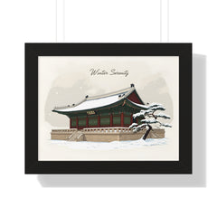 Korea -  Winter Serenity Framed Horizontal Poster  - StyleMZ