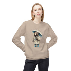 Korea -  Singing in the rain Unisex Midweight Softstyle Fleece Crewneck Sweatshirt  - StyleMZ