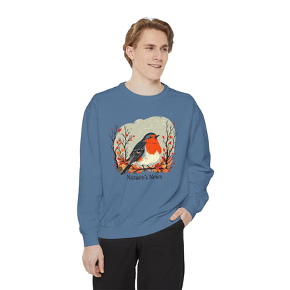 Nature’s News Unisex Garment-Dyed Sweatshirt - StyleMZ