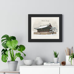 Korea -  Winter Serenity Framed Horizontal Poster  - StyleMZ