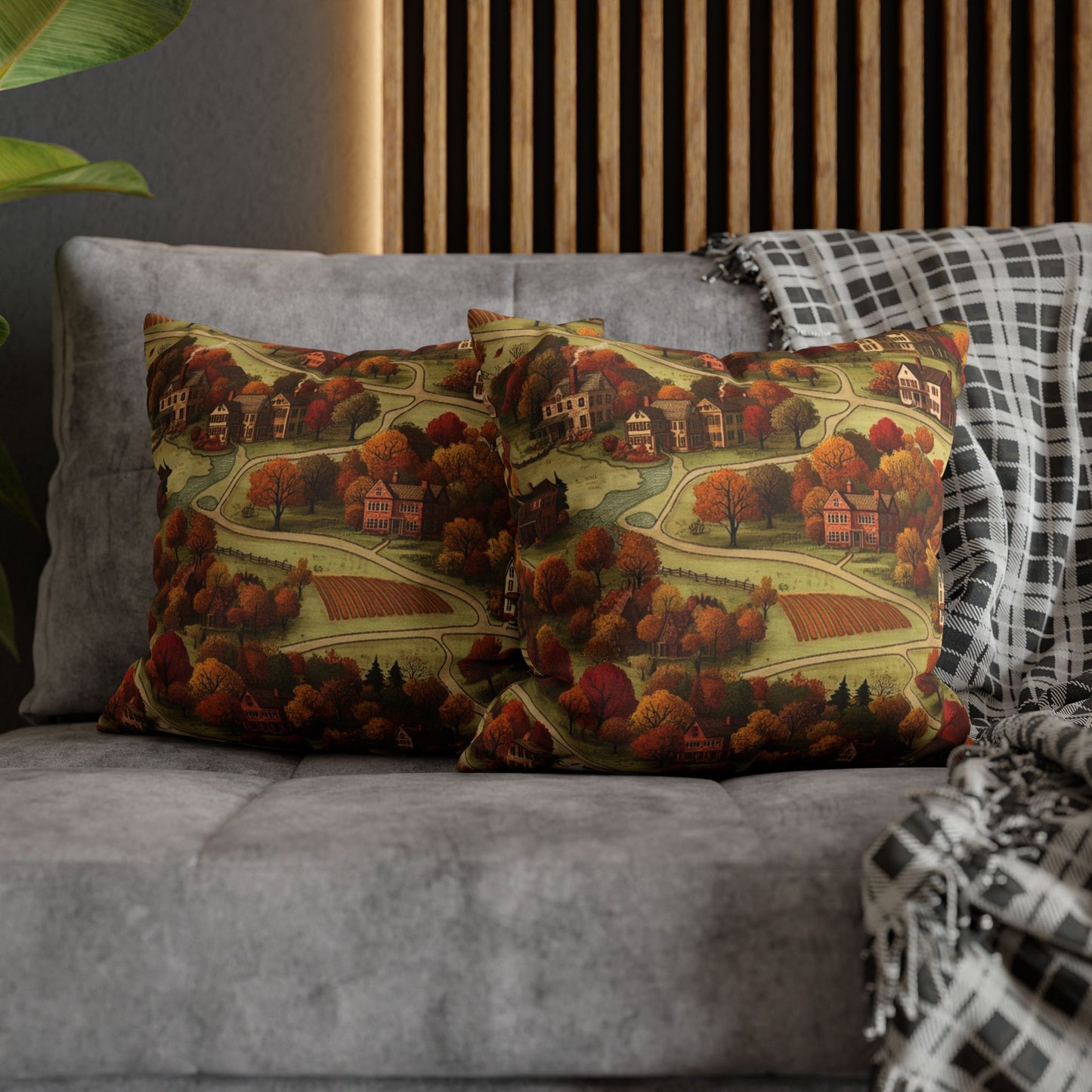 Map of Memories II Spun Polyester Square Pillowcase - StyleMZ