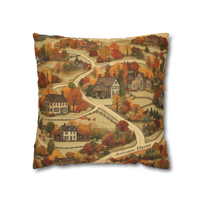 Map of Memories Spun Polyester Square Pillowcase - StyleMZ