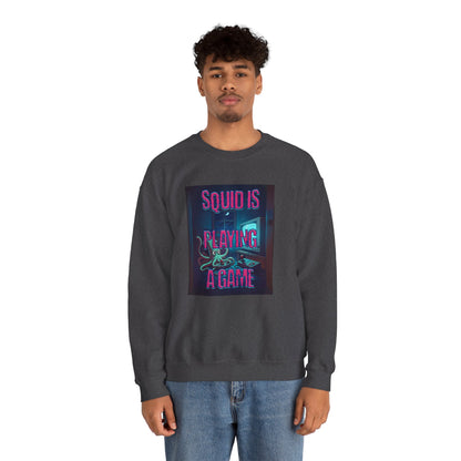 Squid is playing a game Unisex Heavy Blend™ Crewneck Sweatshirt - StyleMZ