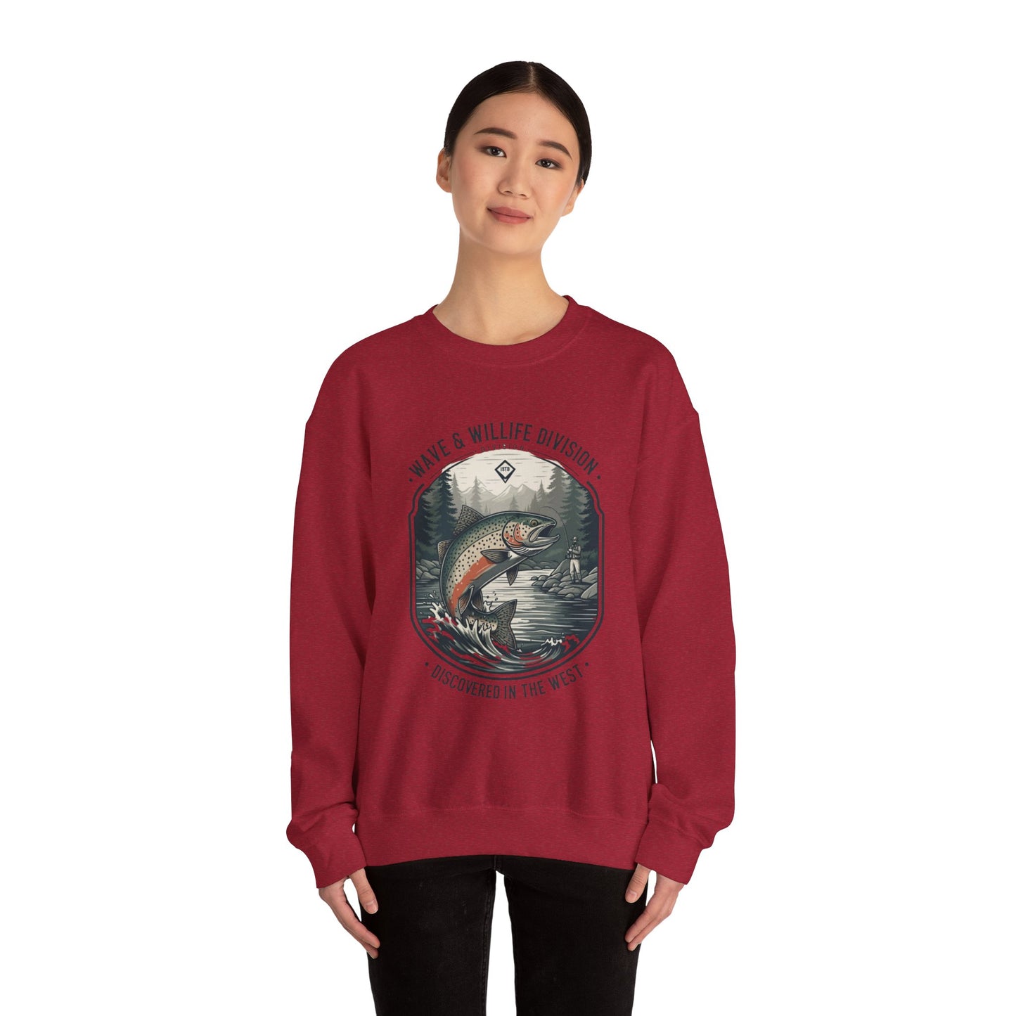 Discovered in the west Unisex Heavy Blend™ Crewneck Sweatshirt - StyleMZ