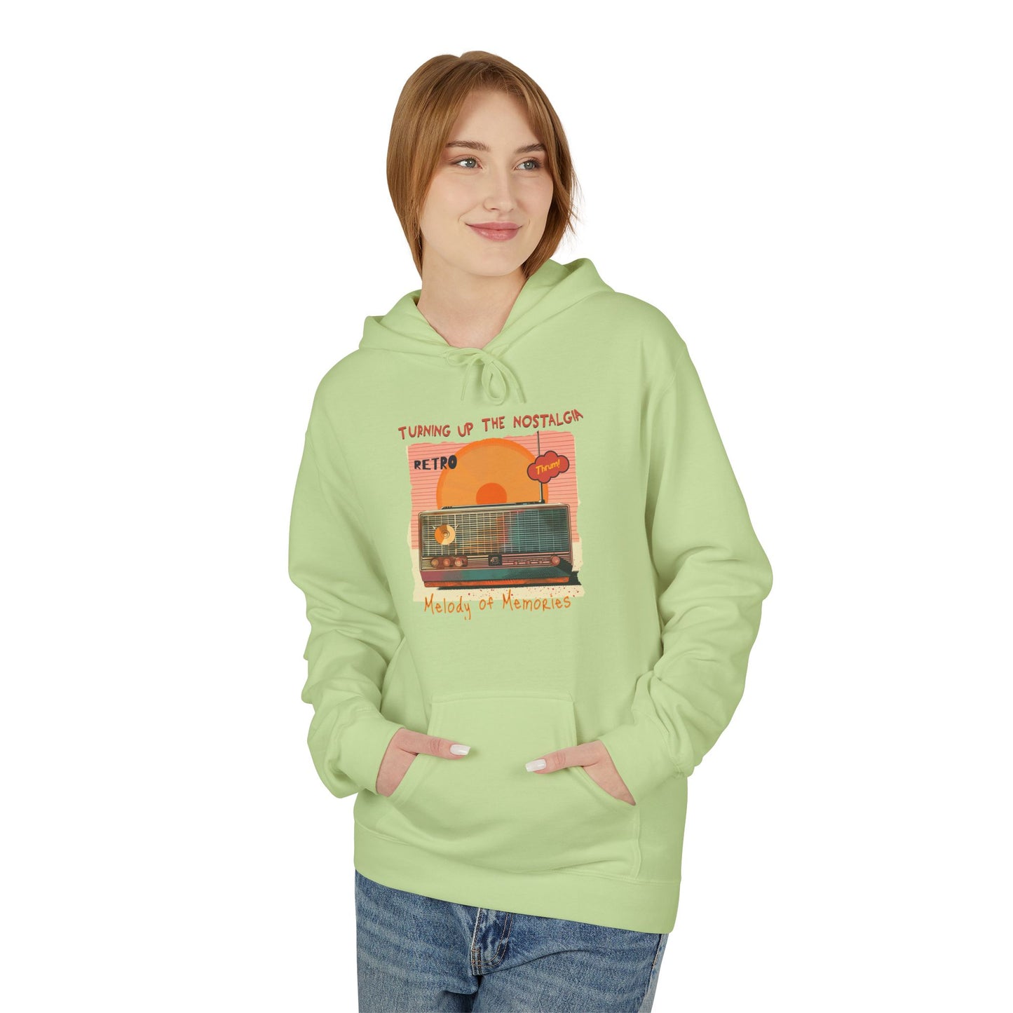 Korea -  Turning up the nostalgia Unisex Midweight Softstyle Fleece Hoodie  - StyleMZ