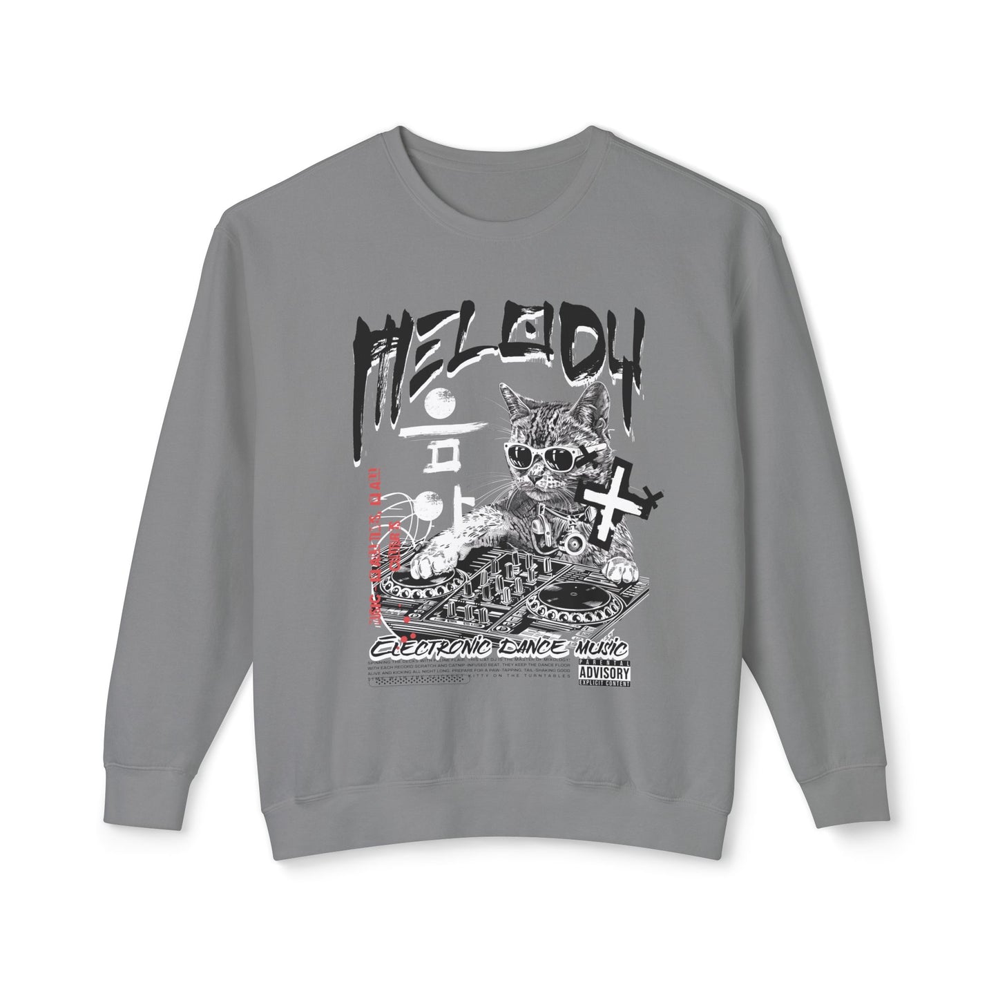 Melody Unisex Lightweight Crewneck Sweatshirt - StyleMZ