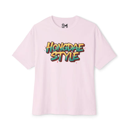 Hongdae style Unisex Oversized Boxy Tee - StyleMZ