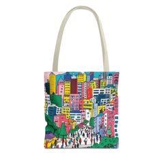 Korea -  Seoul's hill neighborhoods Tote Bag (AOP)  - StyleMZ