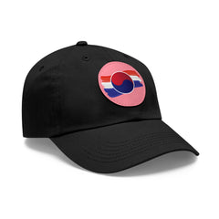 Corea - Gorro con bandera de Corea y parche de cuero (redondo) - StyleMZ 