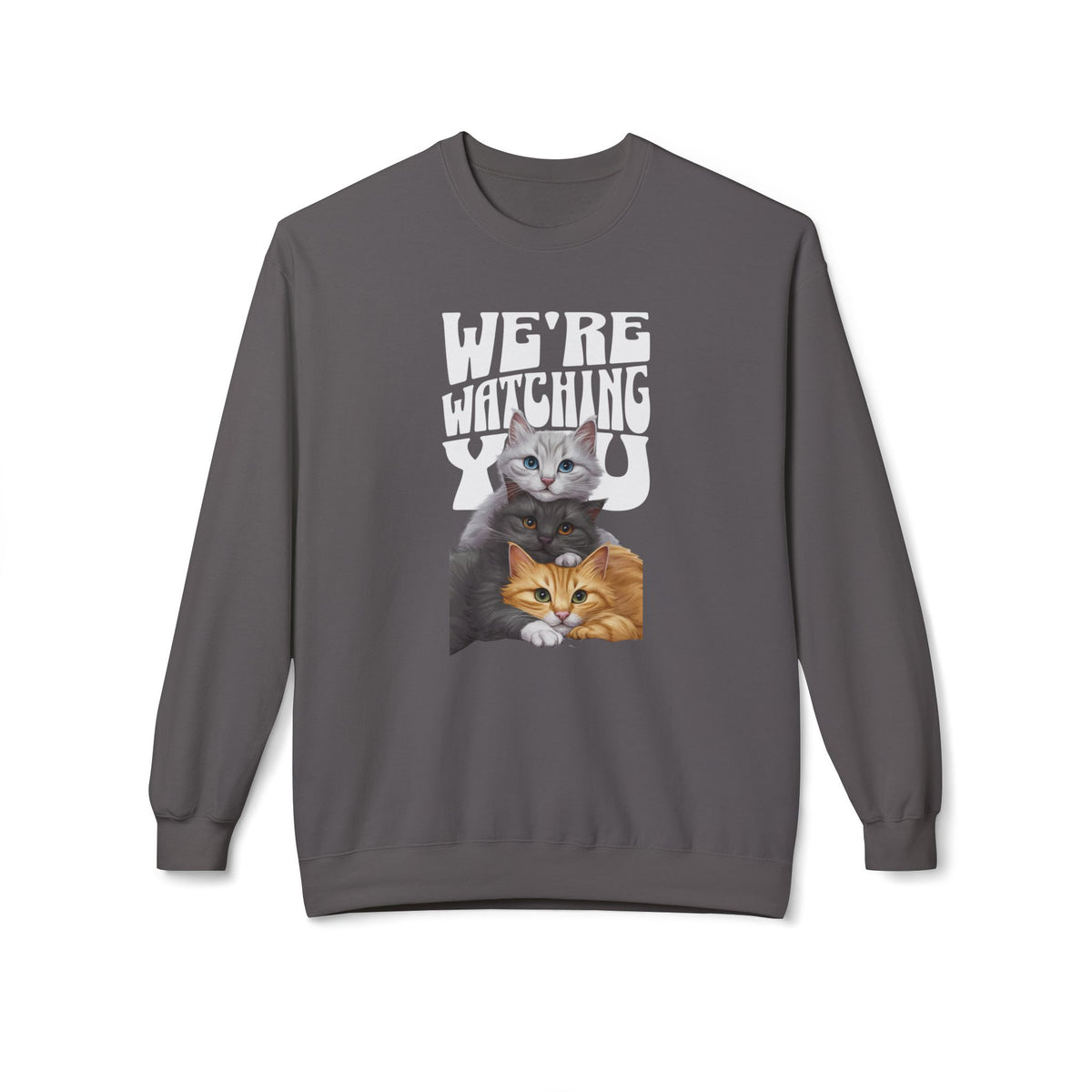 Korea -  We're watching you Unisex Midweight Softstyle Fleece Crewneck Sweatshirt  - StyleMZ