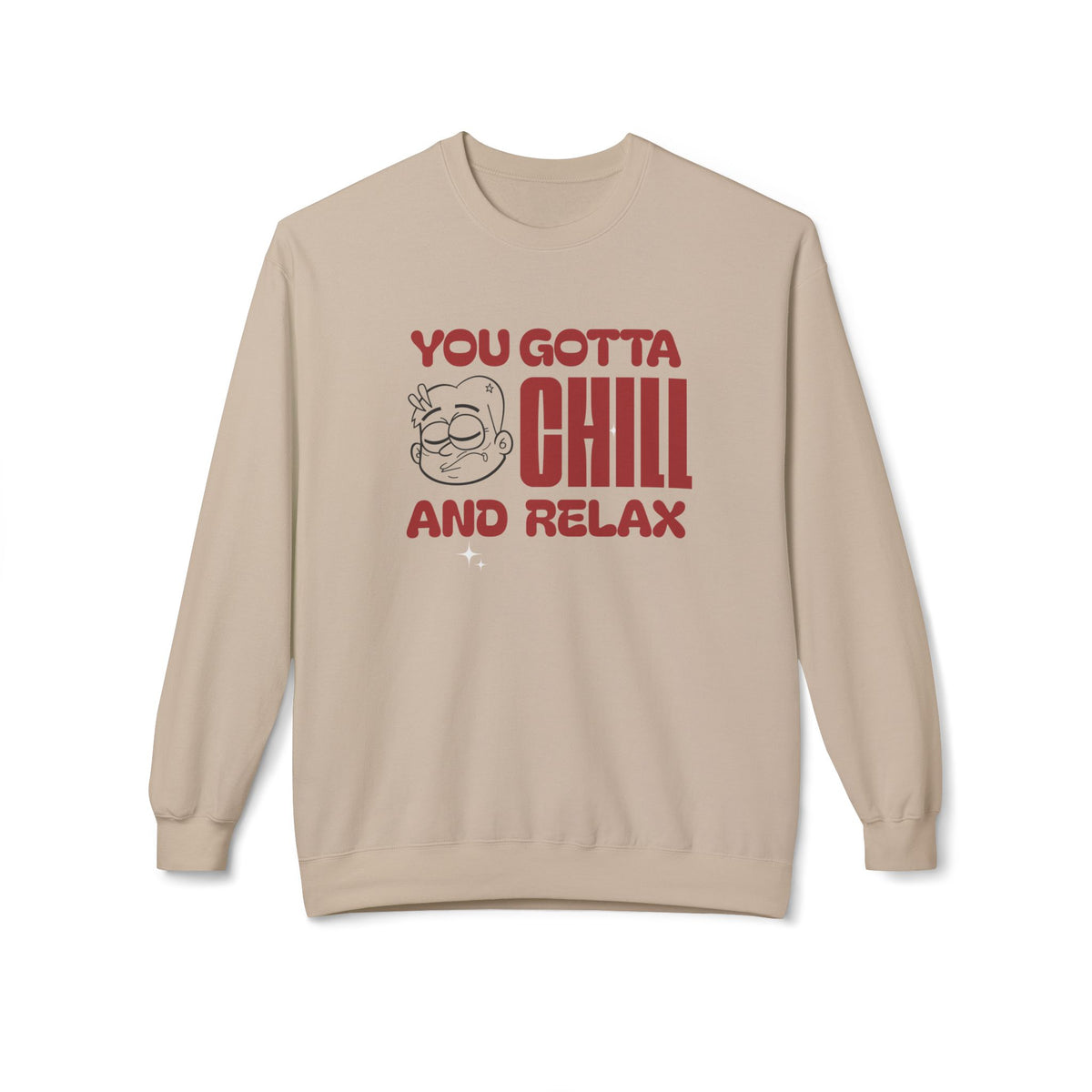 Korea -  You gotta chill Unisex Midweight Softstyle Fleece Crewneck Sweatshirt  - StyleMZ