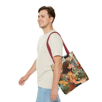 Girl and Flower Shop Tote Bag (AOP) - StyleMZ