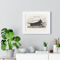 Korea -  Winter Serenity Framed Horizontal Poster  - StyleMZ