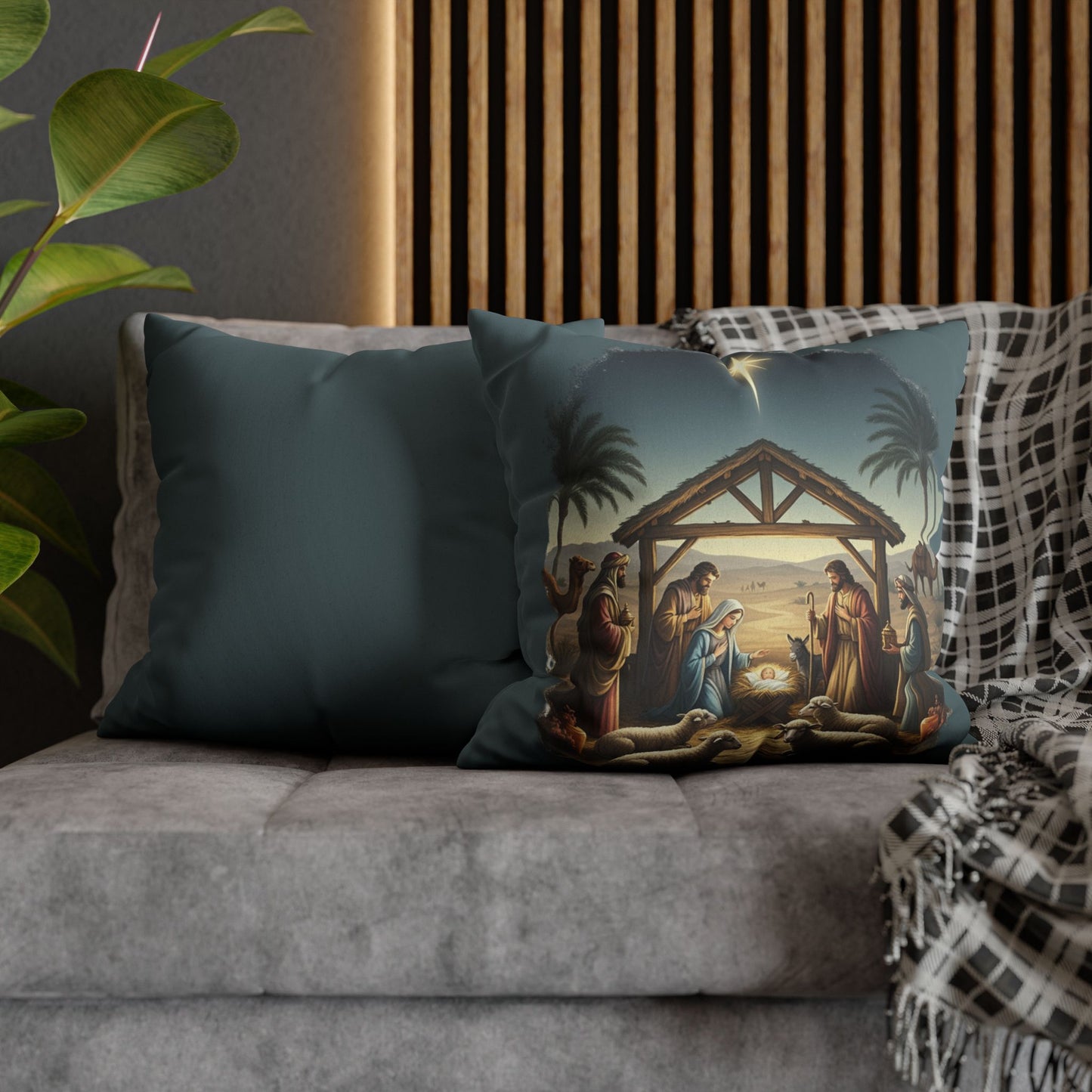 The baby was Jesus Faux Suede Square Pillowcase - StyleMZ