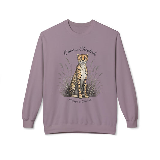 Always a cheetah Unisex Midweight Softstyle Fleece Crewneck Sweatshirt - StyleMZ